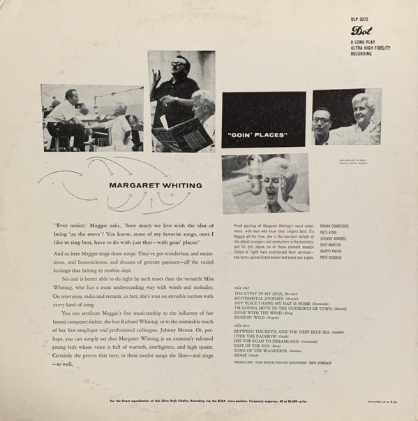Whiting, Margaret - Goin' Places (VG) (Vinyl LP)