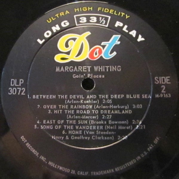 Whiting, Margaret - Goin' Places (VG) (Vinyl LP)
