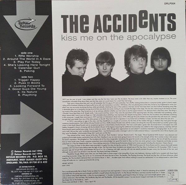 Accidents - Kiss Me On The Apocalypse (VG+) (Vinyl LP)