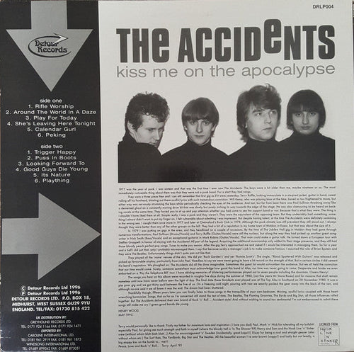 Accidents - Kiss Me On The Apocalypse (VG+) (Vinyl LP)
