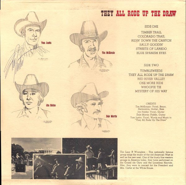 Lazy B Wranglers - They All Rode Up The Draw (VG) (Vinyl LP)