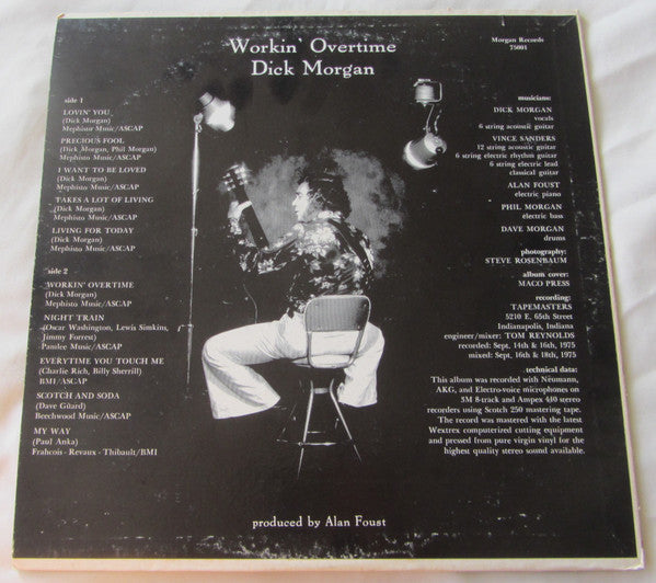 Morgan, Dick  - Workin' Overtime (VG+) (Vinyl LP)