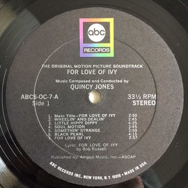 For Love Of Ivy (The Original Motion Picture Soundtrack) - Jones, Quincy (VG) (Vinyl LP)