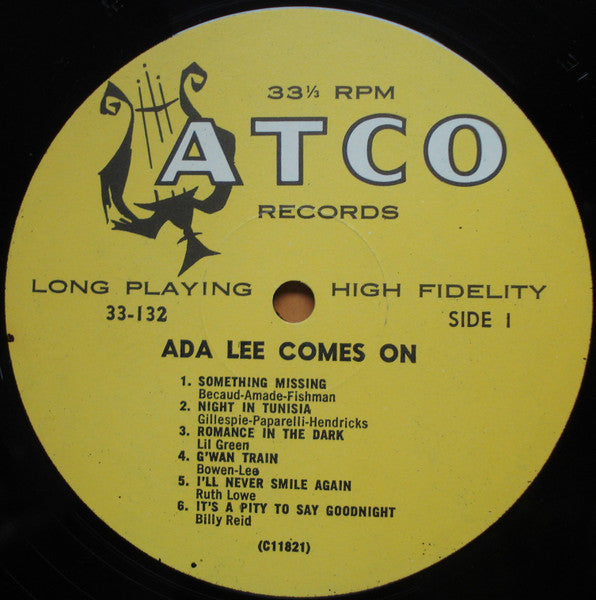 Lee, Ada - Comes On! (VG) (Vinyl LP)