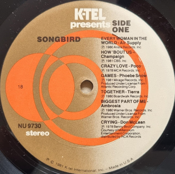 Various - Songbird (VG) (Vinyl LP)