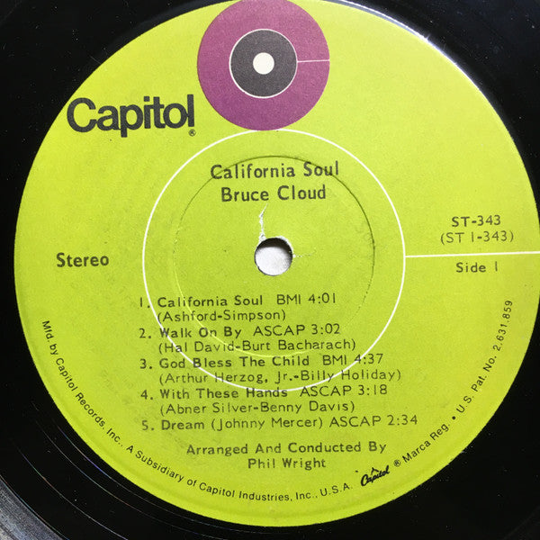 Cloud, Bruce - California Soul (VG) (Vinyl LP)