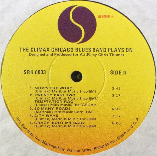 Climax Blues Band - Plays On (VG+) (Vinyl LP)