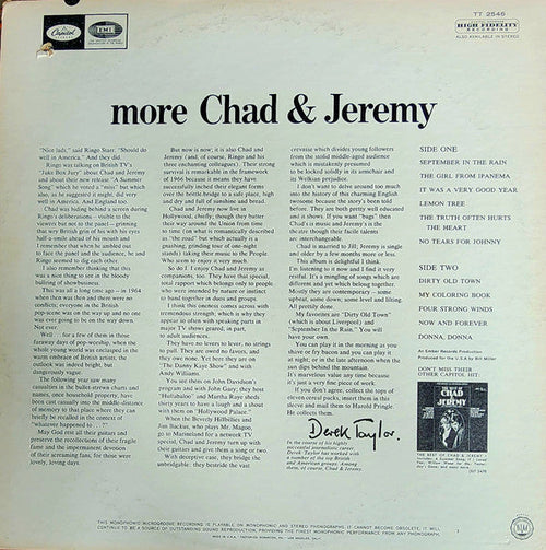 Chad & Jeremy - More Chad & Jeremy (VG) (Vinyl LP)