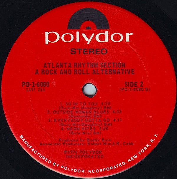 Atlanta Rhythm Section - A Rock And Roll Alternative (Vinyl, VG) (Vinyl LP)