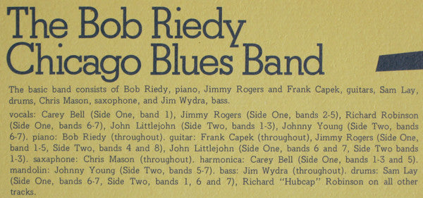 Riedy, Bob Chicago Blues Band - Lake Michigan Ain't No River (Vinyl, VG+) (Vinyl LP)