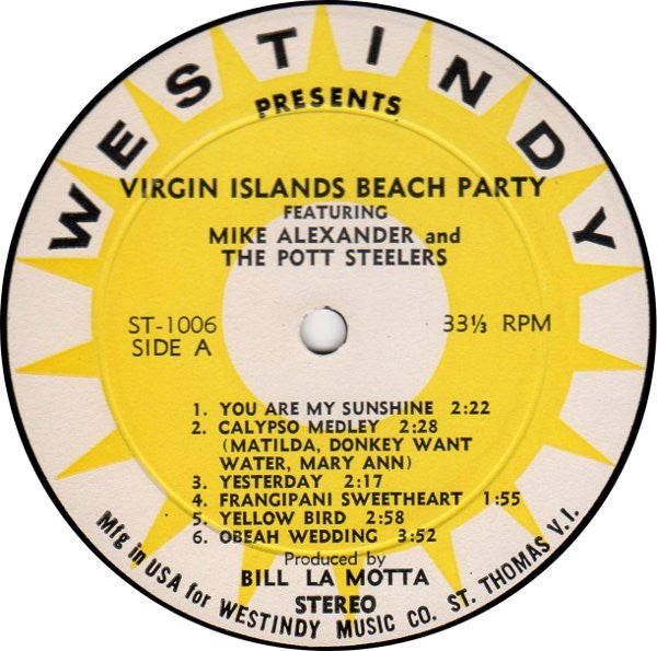 Alexander, Mike And The Pott Steelers - Virgin Islands Beach Party (M) (Vinyl LP)