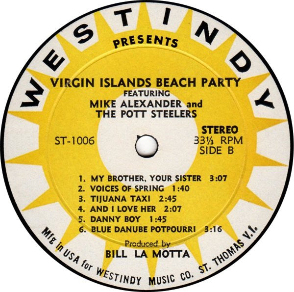 Alexander, Mike And The Pott Steelers - Virgin Islands Beach Party (M) (Vinyl LP)