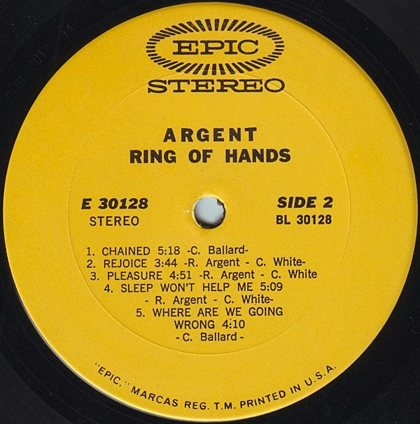 Argent - Ring Of Hands (VG+) (Vinyl LP)