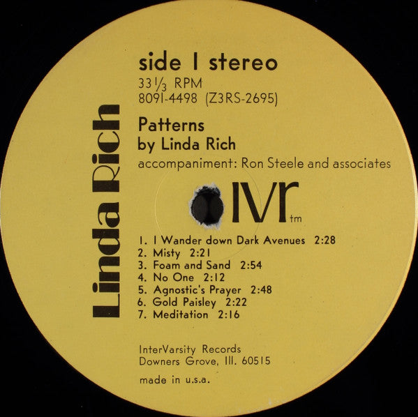 Rich, Linda - Patterns (VG) (Vinyl LP)