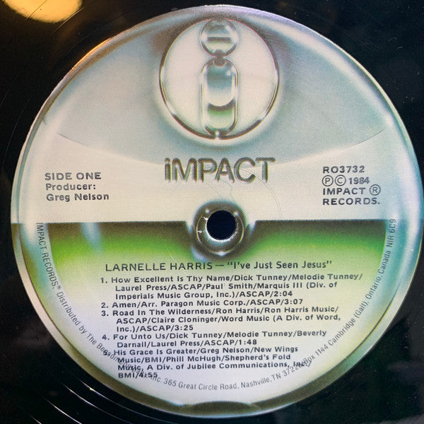 Harris, Larnelle - I've Just Seen Jesus (VG) (Vinyl LP)