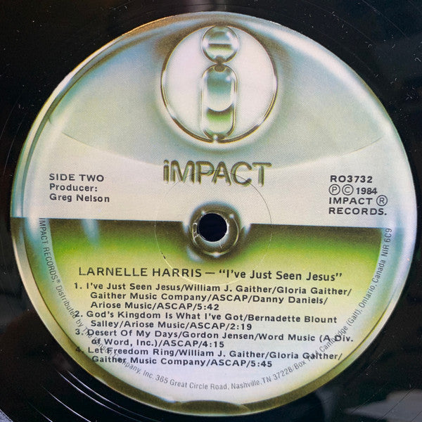 Harris, Larnelle - I've Just Seen Jesus (VG) (Vinyl LP)