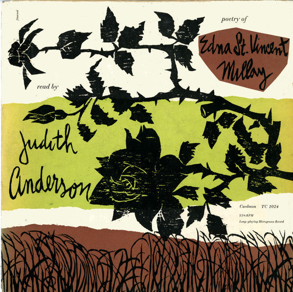 Anderson, Judith - Poetry Of Edna St. Vincent Millay (Vinyl, VG) (Vinyl LP)