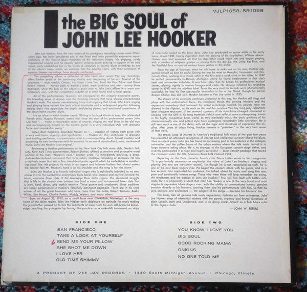 Hooker, John Lee - The Big Soul Of John Lee Hooker (Vinyl, VG+) (Vinyl LP)