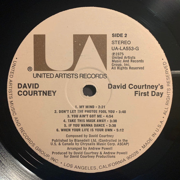 Courtney, David - David Courtney's First Day (VG+) (Vinyl LP)