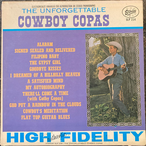 Cowboy Copas - The Unforgettable Cowboy Copas (VG+) (Vinyl LP)