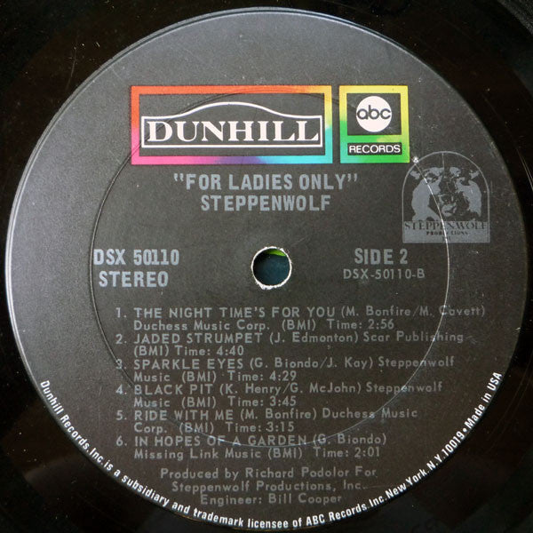 Steppenwolf - For Ladies Only (VG+) (Vinyl LP)