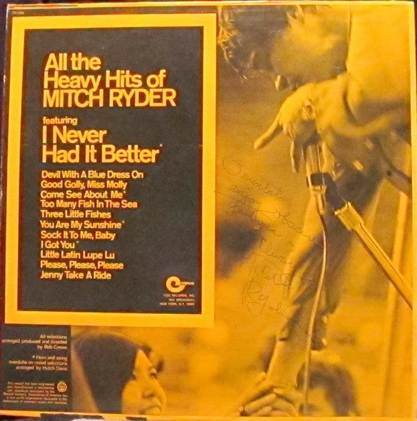 Ryder, Mitch - All The Heavy Hits Of Mitch Ryder (VG) (Vinyl LP)