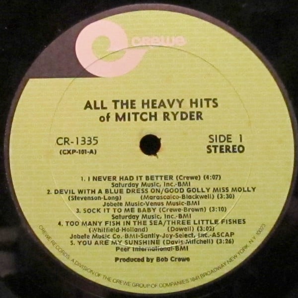 Ryder, Mitch - All The Heavy Hits Of Mitch Ryder (VG) (Vinyl LP)