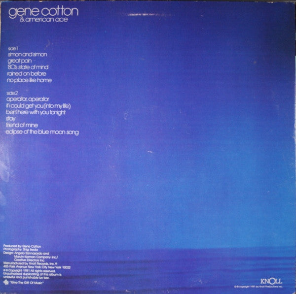 Cotton, Gene - Eclipse Of The Blue Moon (VG+) (Vinyl LP)