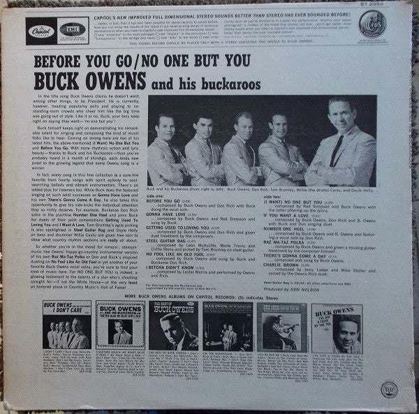 Owens, Buck And His Buckaroos - Before You Go / No One But You (VG) (Vinyl LP)