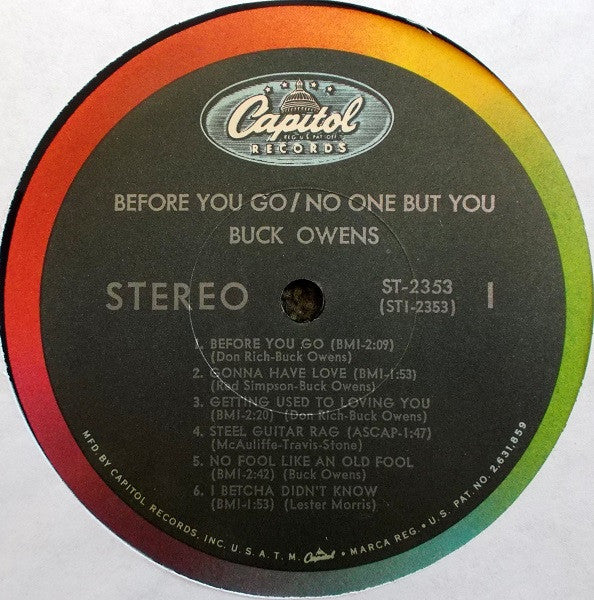 Owens, Buck And His Buckaroos - Before You Go / No One But You (VG) (Vinyl LP)
