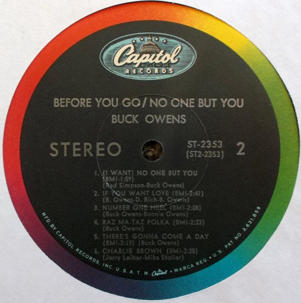 Owens, Buck And His Buckaroos - Before You Go / No One But You (VG) (Vinyl LP)