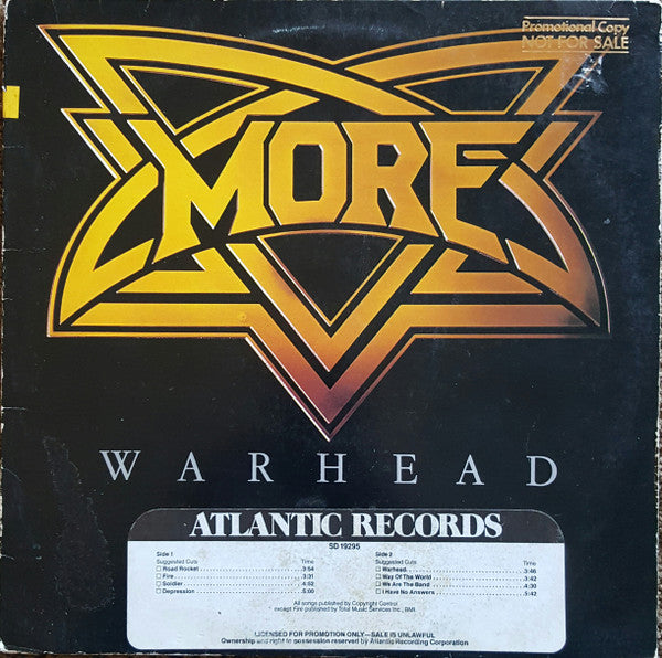 More  - Warhead (VG+) (Vinyl LP)