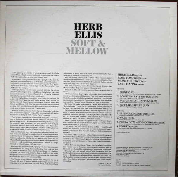Ellis, Herb - Soft & Mellow (VG+) (Vinyl LP)