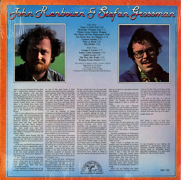 Grossman, Stefan & John Renbourn - Stefan Grossman & John Renbourn (VG+) (Vinyl LP)