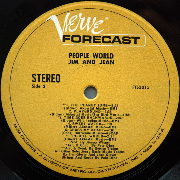 Jim & Jean - People World (VG) (Vinyl LP)