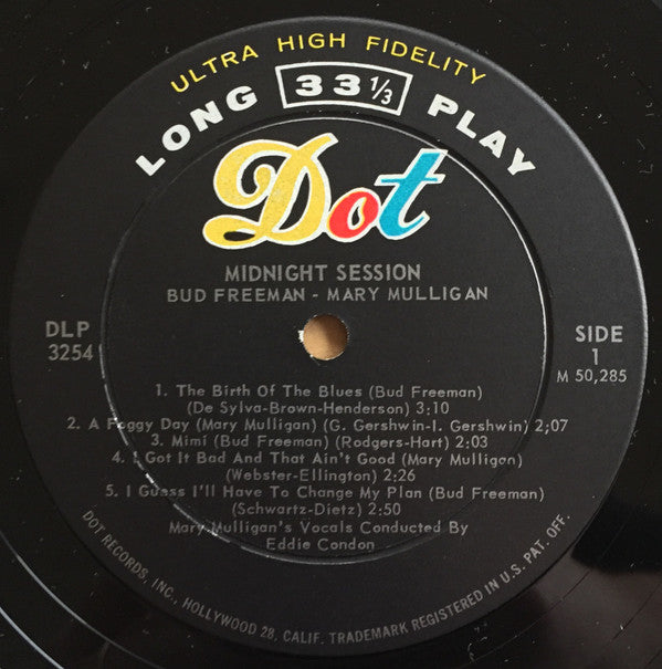 Freeman, Bud - Mary Mulligan - Midnight Session (VG+) (Vinyl LP)