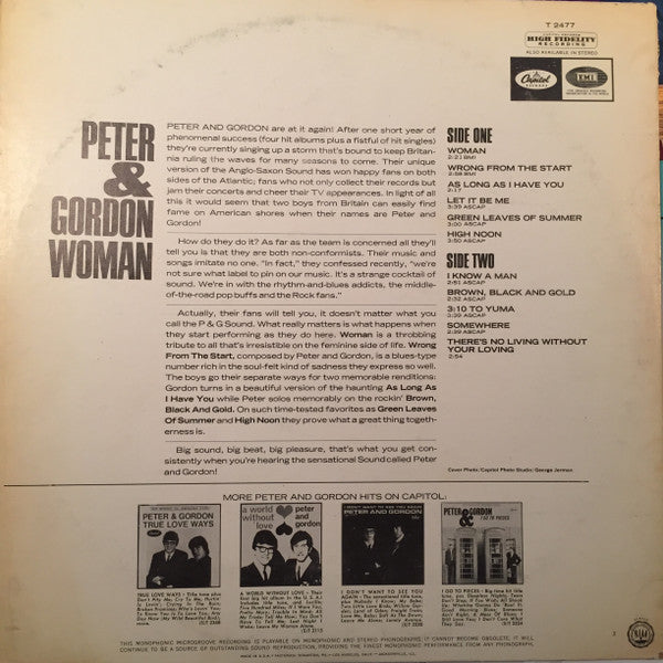 Peter & Gordon - Woman (VG) (Vinyl LP)