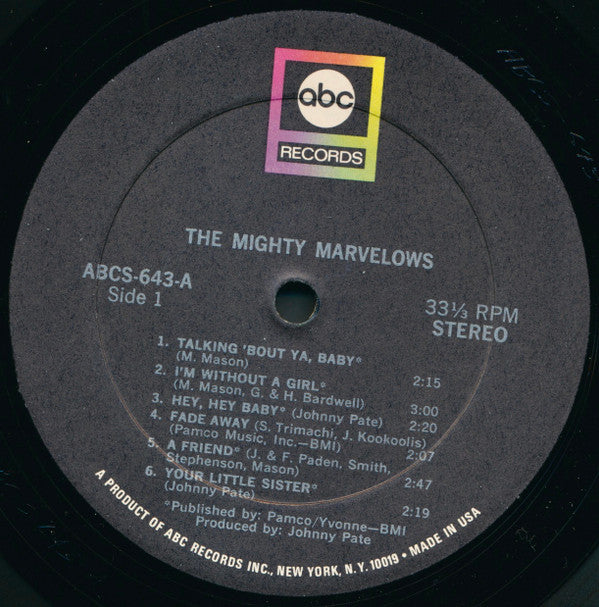 Mighty Marvelows - The Mighty Marvelows (NM or M-) (Vinyl LP)