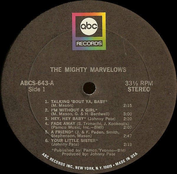 Mighty Marvelows - The Mighty Marvelows (NM or M-) (Vinyl LP)