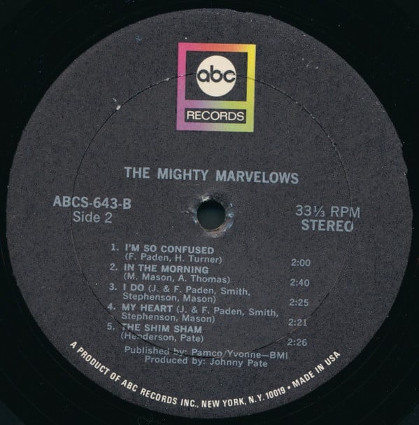 Mighty Marvelows - The Mighty Marvelows (NM or M-) (Vinyl LP)