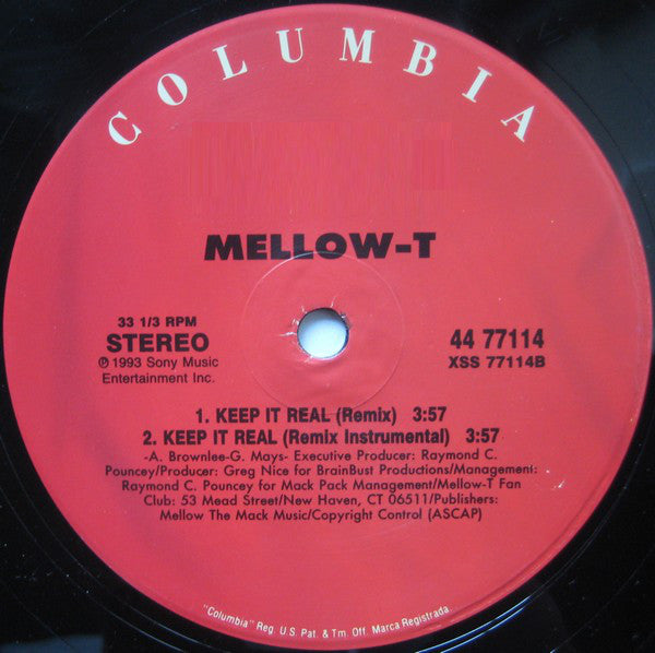 Mellow-T - Keep It Real (VG+) (Vinyl LP)