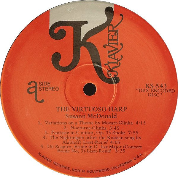 McDonald, Susann - The Virtuoso Harp (VG+) (Vinyl LP)