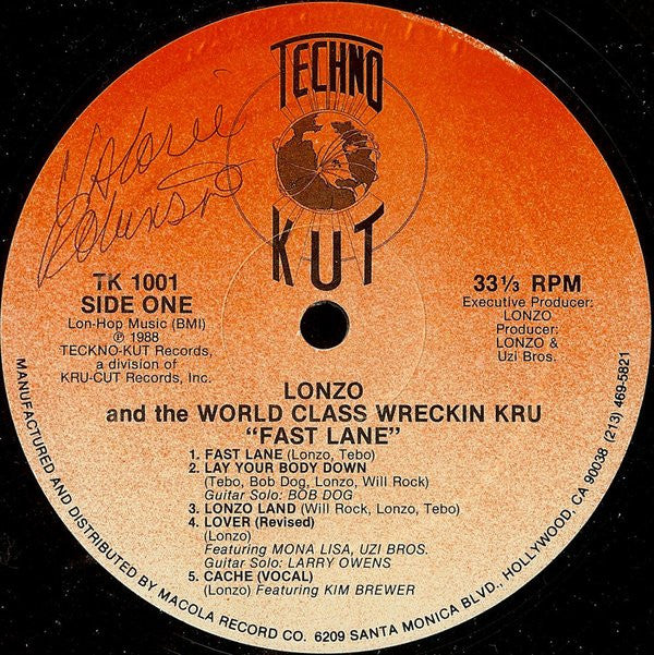 Lonzo And The World Class Wreckin Kru - Turn Off The Lights In The Fast Lane (M) (Vinyl LP)