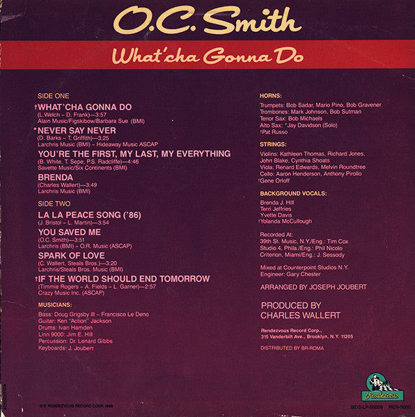 Smith, OC - What'cha Gonna Do (VG+) (Vinyl LP)