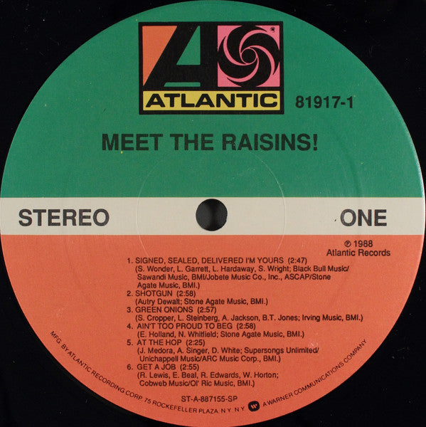 California Raisins - Meet The Raisins! (Vinyl, VG+) (Vinyl LP)
