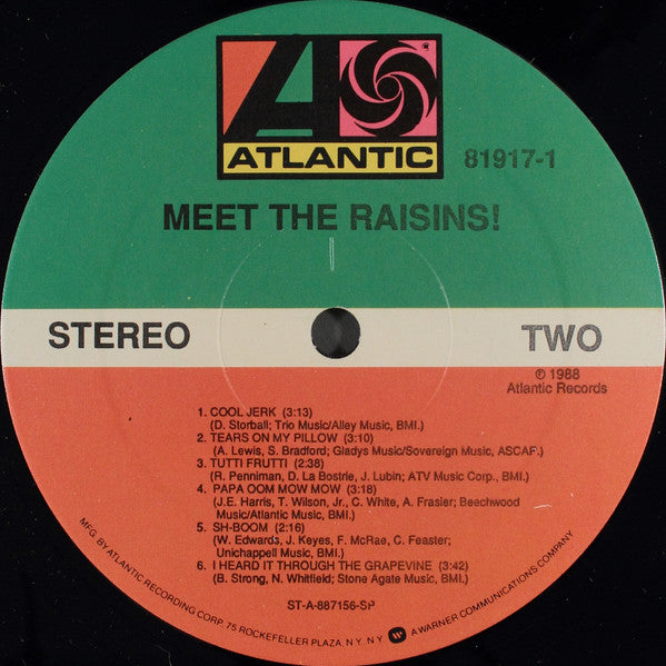 California Raisins - Meet The Raisins! (Vinyl, VG+) (Vinyl LP)