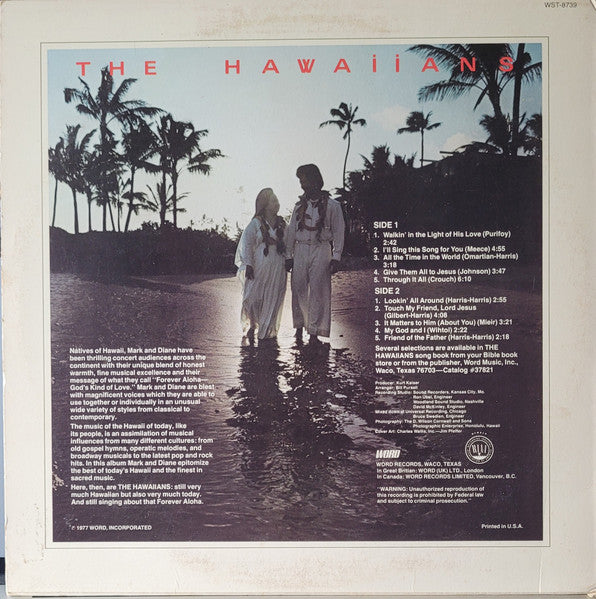 Hawaiians  - I'll Sing This Song For You (VG) (Vinyl LP)