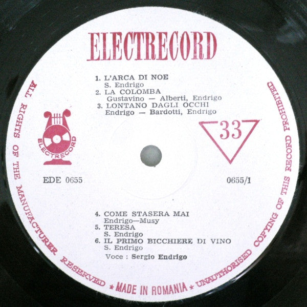 Endrigo, Sergio - Sergio Endrigo (VG+) (Vinyl LP)