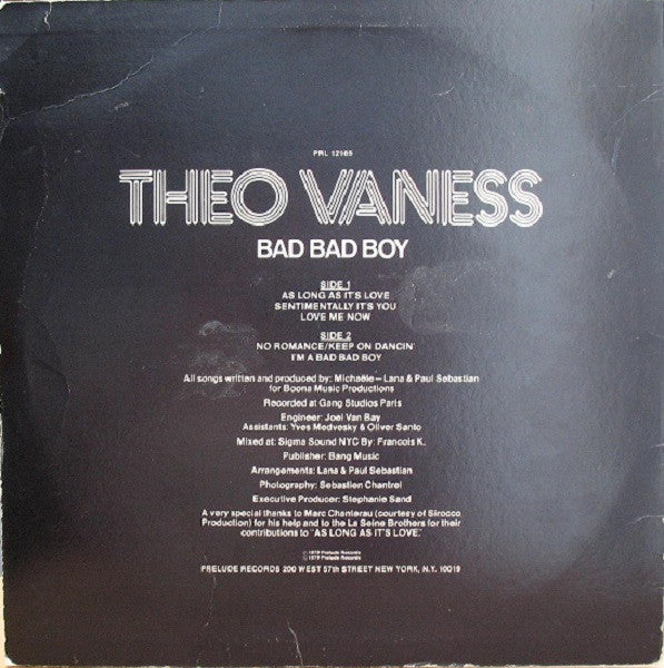 Vaness, Theo - Bad Bad Boy (VG) (Vinyl LP)