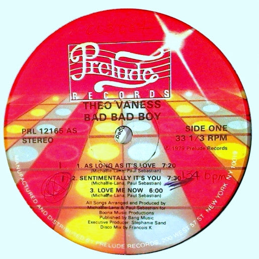 Vaness, Theo - Bad Bad Boy (VG) (Vinyl LP)